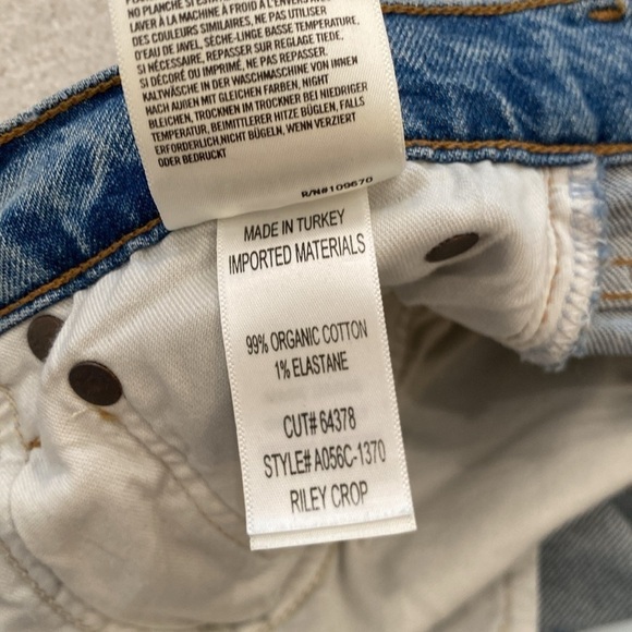 AGOLDE Riley Crop: High Rise Straight Crop Stretch Jeans 28 - Picture 7 of 7